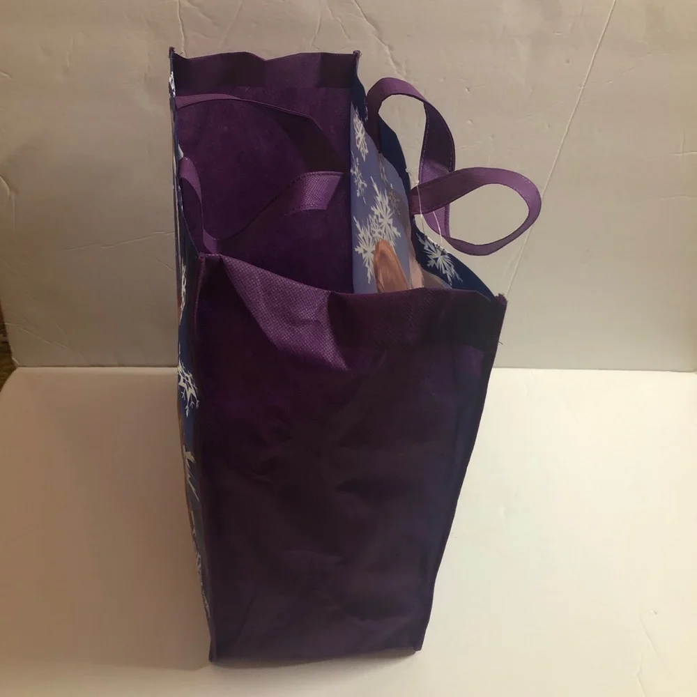 Disney Frozen Elsa and Anna Purple Grocery Bag